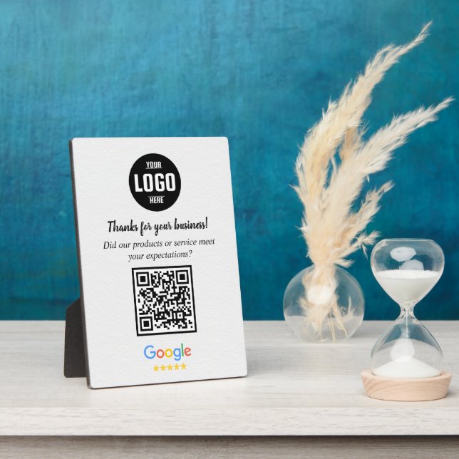 Custom Google Review QR Code Business Plaque (Côté)