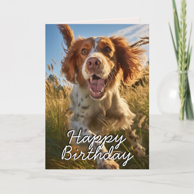 Custom Gordon Setter Happy Birthday Card Dankeskarte (Vorderseite)
