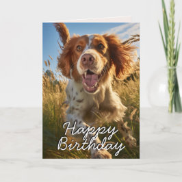 Custom Gordon Setter Happy Birthday Card Dankeskarte