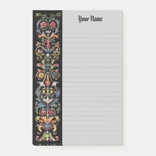 Custom Gothic Illuminated Vintag Art Lined Post-it Klebezettel