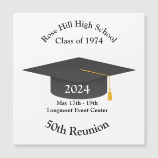 Custom Grad Cap Wiedersehen Rett-the-Date Magnet