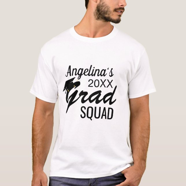 Custom Grad Squad Abschluss T-Shirt (Vorderseite)