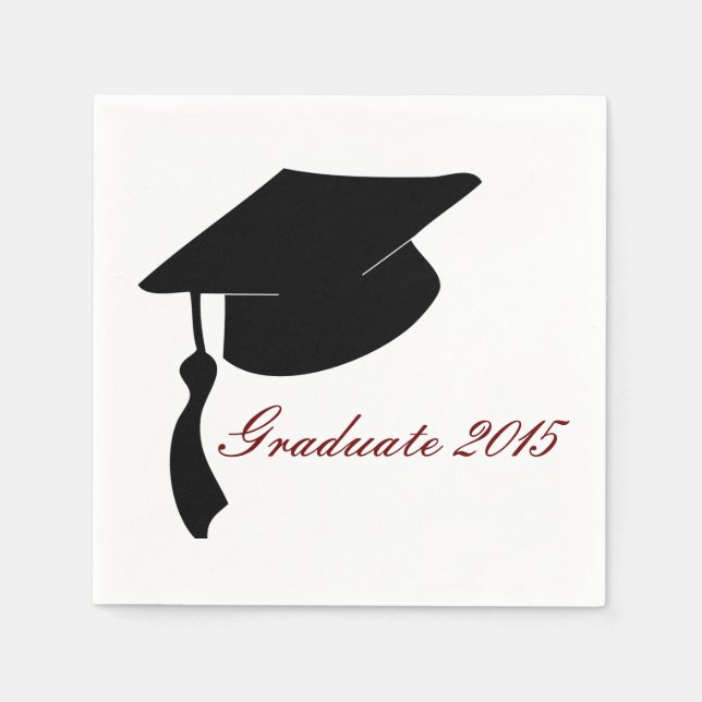 Custom Graduation Cap Party Paper Napkin Set Serviette (Vorderseite)