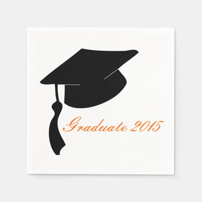 Custom Graduation Cap Party Paper Napkin Set Serviette (Vorderseite)