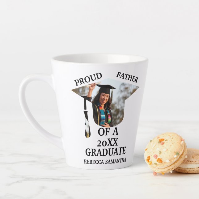 Custom Graduation Cap tassel Foto stolzer Vater Milchtasse (Beispiel)