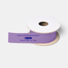 Custom Graduation Cap, Tassel und Diploma Lilac Satinband
