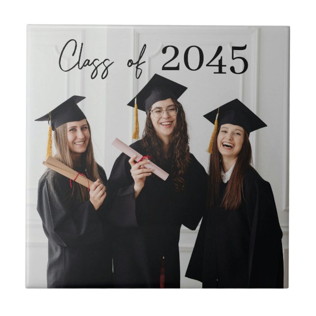 Custom Graduation Farewell Gift Photo Fliese (Vorderseite)