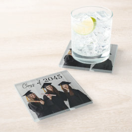 Custom Graduation Farewell Gift Photo Glasuntersetzer