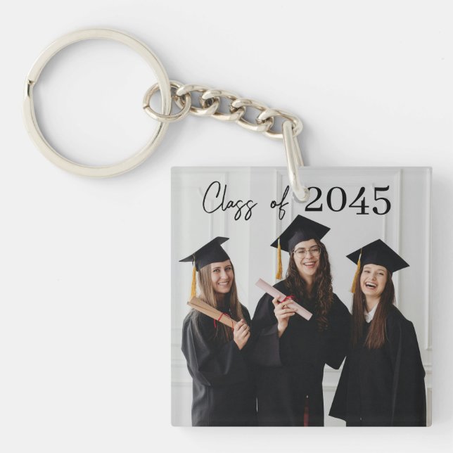 Custom Graduation Farewell Gift Photo Schlüsselanhänger (Vorderseite)
