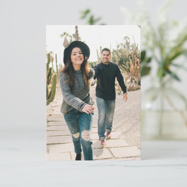 Custom Graduation Photo Cards Dankeskarte (Stehend Vorderseite)