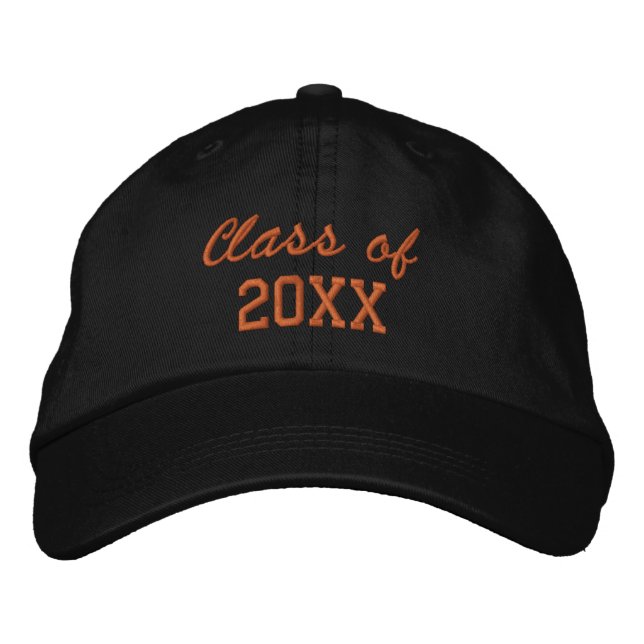 Custom Graduation Year Grad Gift or Class Reunion Bestickte Baseballkappe (Vorderseite)