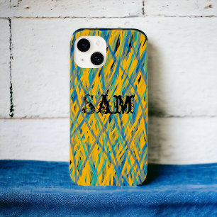 Custom Graffiti Muster Gelb, Grün, Blau Schwarz Case-Mate iPhone Hülle