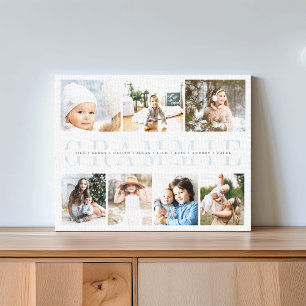 Custom Grammie 7 Foto Grandchildren Collage Leinwanddruck