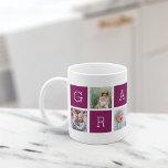 Custom Grammy Foto Collage Kaffeetasse<br><div class="desc">Mit diesem einfachen Design,  das sechs Ihrer Lieblings-Instagram-Fotos enthält,  erstellen Sie einen süßen Sake für Oma,  der in einem Collage-Layout mit abwechselnden Quadraten in reichem Pflaumen lila angeordnet ist und "Grammy" ausdrückt. Personalisieren Sie Ihre Enkelkinder mit den Fotos,  die sie für ein wertvolles Geschenk an Grammy bevorzugen.</div>