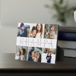 Custom Grampa Grandchildren FotoCollage Fotoplatte<br><div class="desc">Schenken Sie einem geliebten Großvater mit dieser sechs Foto Collage-Plakette ein süßes Geschenk. "GRAMPA" erscheint in der Mitte in weich-grauem Schriftsatz,  mit der eigenen Nachricht und den Namen der Enkel überlagert.</div>