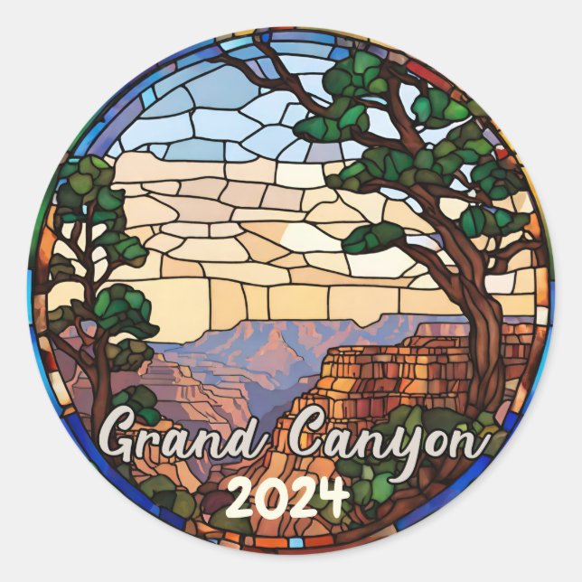 Custom Grand Canyon Runder Aufkleber (Vorderseite)