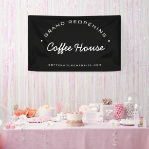 Custom Grand Wiedereröffnung Ihres Kaffeehauses Banner