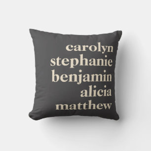 Custom Grandchildren benennt Stilvolle schwarze Gr Kissen