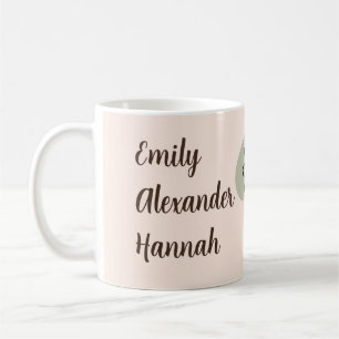 Custom Grandchildren ernennt Minimal Floral line A Kaffeetasse