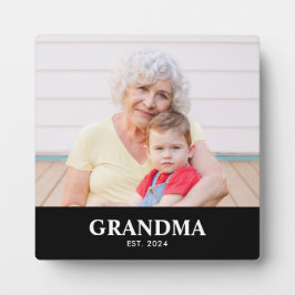 Custom Grandma Established Modern Bold Photo Fotoplatte