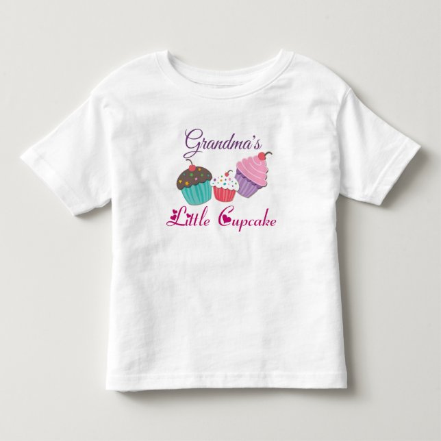 Custom Grandmas Little Cupcake Kleinkind T-shirt (Vorderseite)
