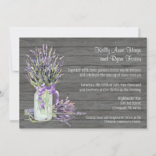 Custom Gray Mason Jar Einladung