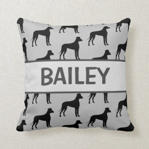 Custom Great Dane Hund Silhouette Kissen