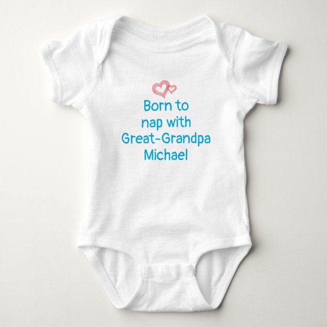 Custom Great-Grandpa Geschenk von Baby, Baby Boy, Strampler (Vorderseite)