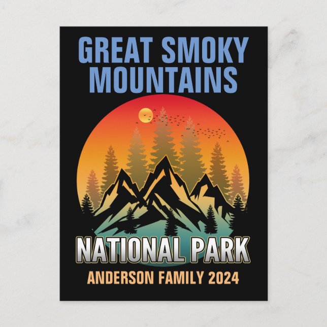 Custom Great Smoky Mountains National Park Postkarte (Vorderseite)