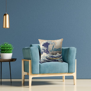 Custom Great Wave traditionelle japanische Kunst Kissen