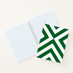 Custom Green and White Chevrons Notebook Notizbuch