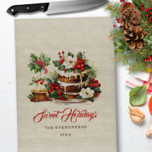 Custom Green Blätter Watercolor Weihnachten im Jah