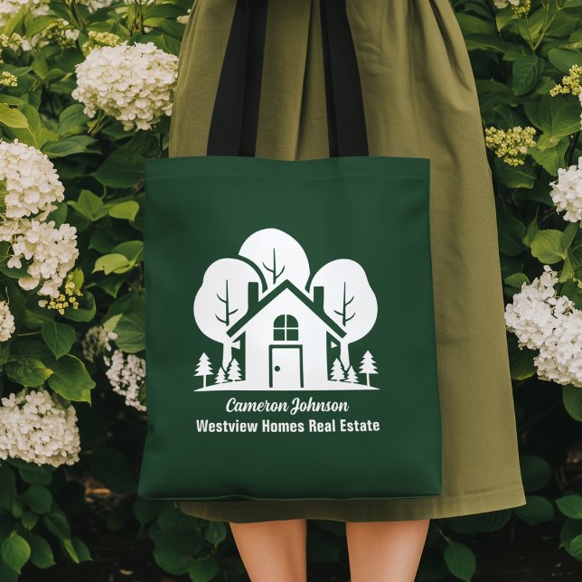 Custom Green Forest House Real Estate Company Tasche (Von Creator hochgeladen)