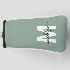 Custom Green Initial Name Monogram Golf Headcover
