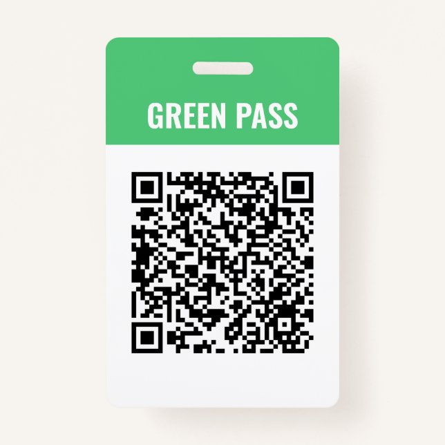Custom Green Pass Covid Safe Ticket PVC Abzeichen  Ausweis (Vorderseite)