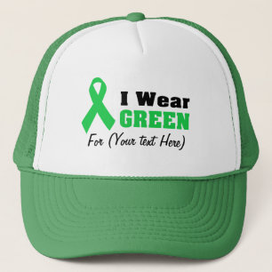 Custom Green Ribbon Awareness Truckerkappe