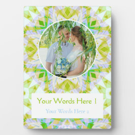 Custom Green Star Hochzeit-Jubiläum Foto Geschenk Fotoplatte