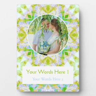 Custom Green Star Hochzeit-Jubiläum Foto Geschenk Fotoplatte