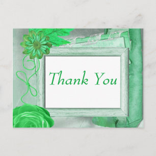 Custom Green Vielen Dank Postkarte