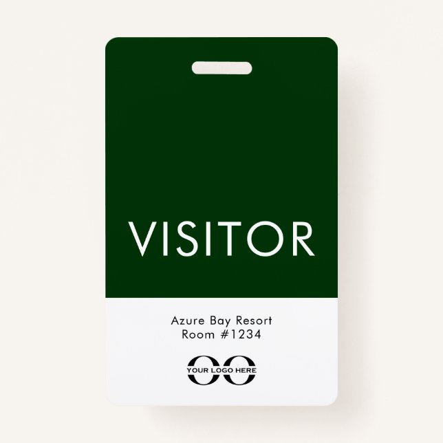 Custom Green Visier Abzeichen für Hotels und Resor Ausweis (Vorderseite)
