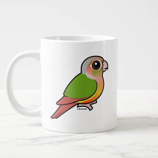 Custom Green Wake Conure Jumbo Tasse (Links)