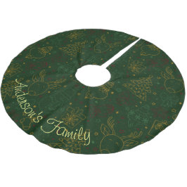 Custom Green Weihnachtsschmuck Glitzern Glitzer Polyester Weihnachtsbaumdecke