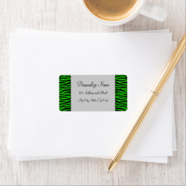 Custom Green Zebra Adressaufkleber