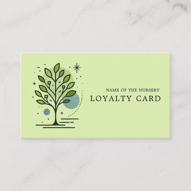 Custom Greenleaf Nursery Branding  Treuekarte (Vorderseite)