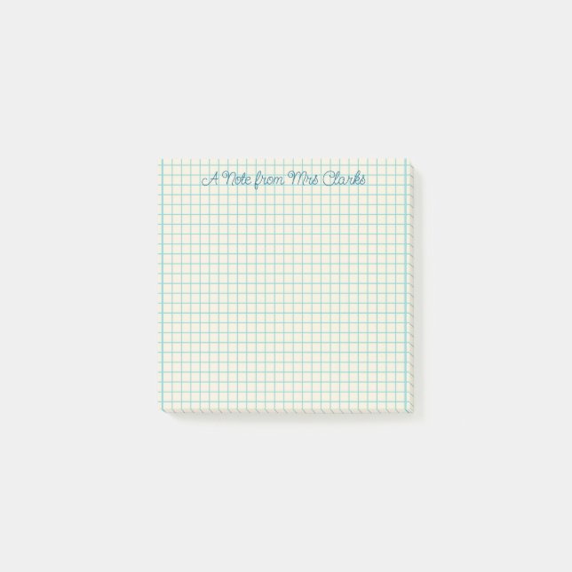 Custom Grid Teacher Post-it® Notes  (Devant)