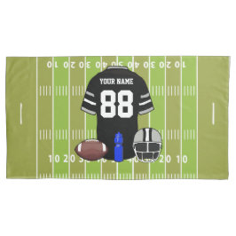 Custom Grill Eisen Football Jersey auf dem Feld Kissenbezug