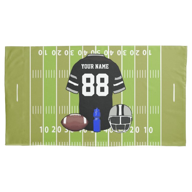 Custom Grill Eisen Football Jersey auf dem Feld Kissenbezug (Vorderseite)