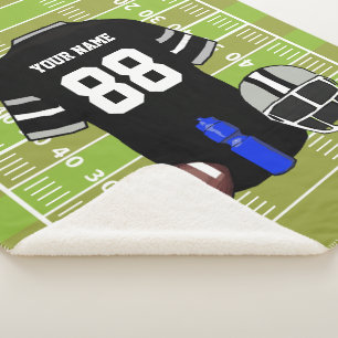 Custom Grill Eisen Football Jersey auf dem Feld Sherpadecke
