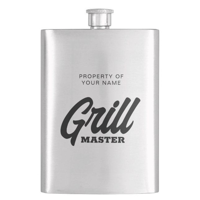 Custom Grill Master Drink Flasche GRILLEN Koch Flachmann (Vorderseite)