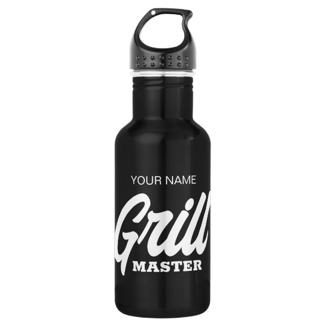 Custom Grill Master Water Flasche für GRILLEN Koch Edelstahlflasche (Vorderseite)